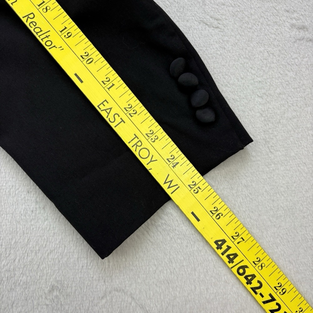 Tommy Hilfiger Tuxedo Mens 42L Black Blazer Wool Blend Notch Lapels Formal Suit - Picture 13 of 13